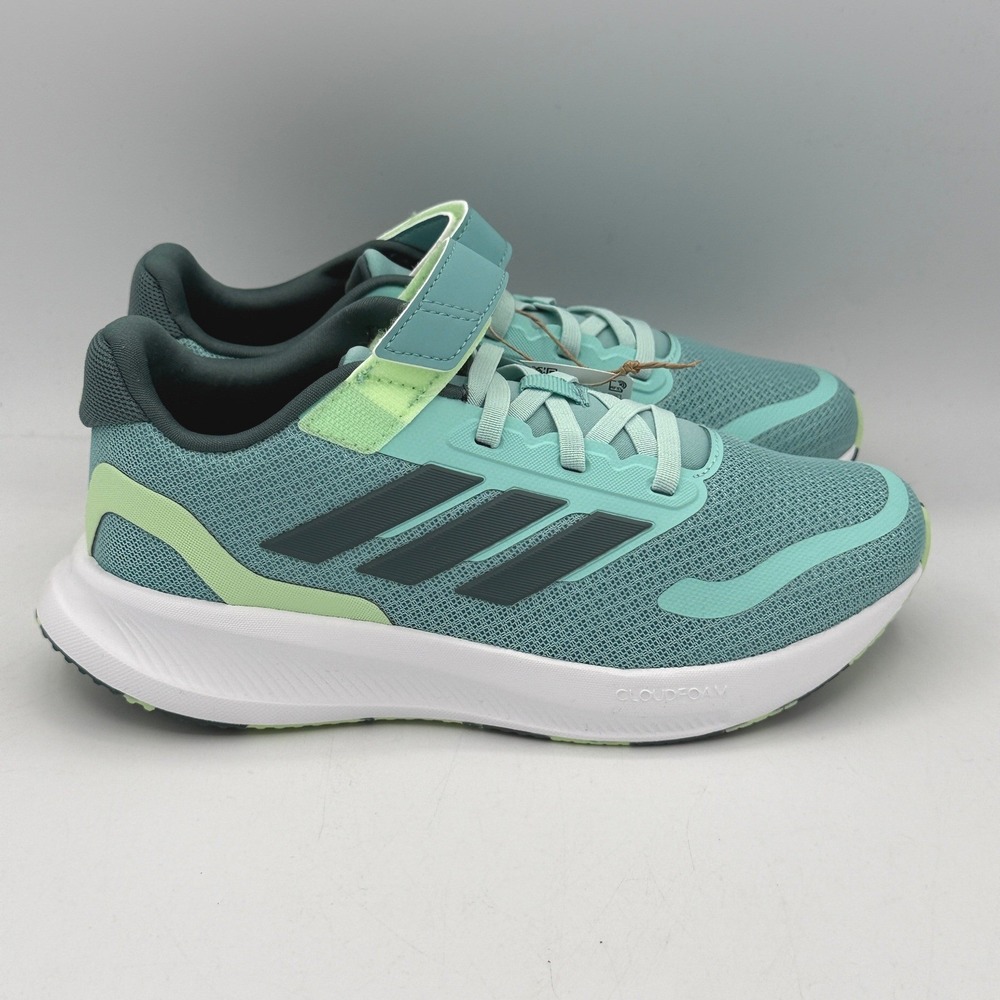 Adidas Runfalcon 5 EL C Shoes Kids Size 3 Arctic Fusion Lucid Lemon JQ5606
